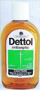DETTOL  ANTISEPTIC  4.22 OZ 

DETTOL  ANTISEPTIC  4.22 OZ: available at Sam's Caribbean Marketplace, the Caribbean Superstore for the widest variety of Caribbean food, CDs, DVDs, and Jamaican Black Castor Oil (JBCO). 